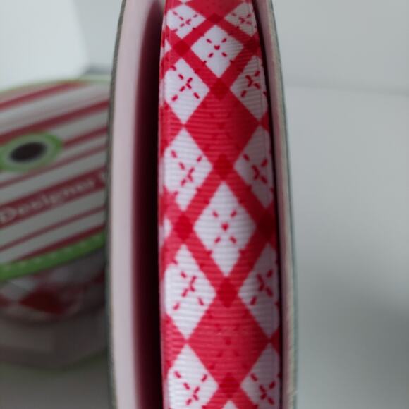 30+ Yards Variety Lot Wire Edged Ribbon Red White Christmas Gift Crafts Candy - Picture 6 of 16